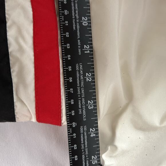 Vintage CB Sports Thinsulate Jacket Mens medium Full Zip/Button -Red Black White - Picture 12 of 15